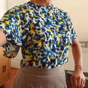 H&M flutter-sleeve blouse